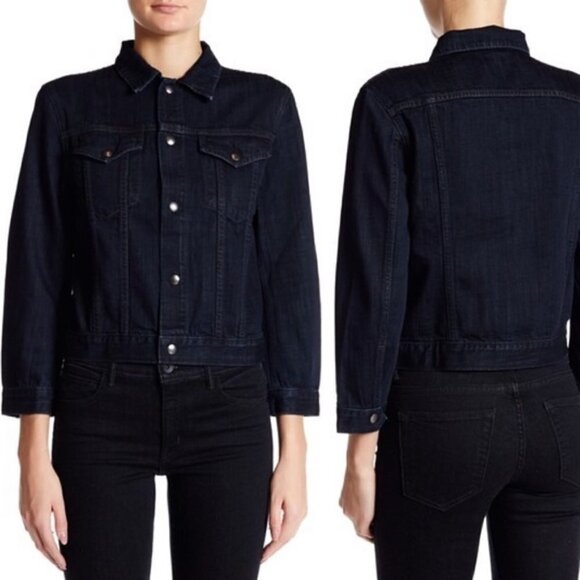 Helmut Lang Dark Denim Blue Short Jean Jacket - Picture 8 of 8